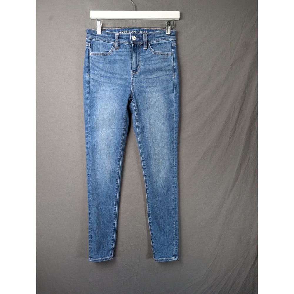 American Eagle Womens Next Level Stretch High Rise Skinny‎ Jeans Blue Size 4